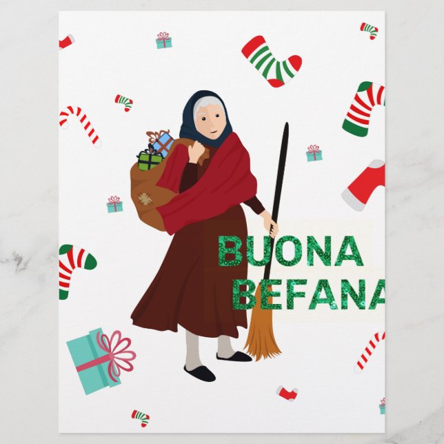 Kerstmis Witch buona Befana (Voorkant)