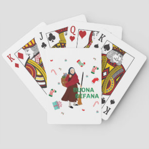 Kerstmis Witch buona Befana Speelkaarten