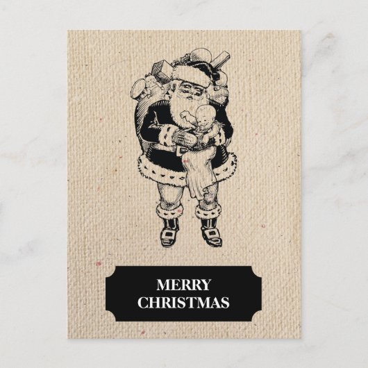 Kerstmis, , witte kerstman en Baby Feestdagenkaart (Voorkant)