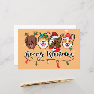 Kerstmis Woofmas Typografie Scrapbook Papier