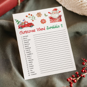 Kerstmis Woord Scrabble Spel Feestdagenkaart