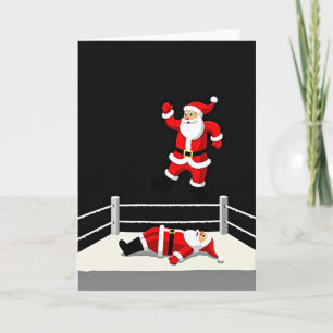Kerstmis worstelen Sinterklaas kaart