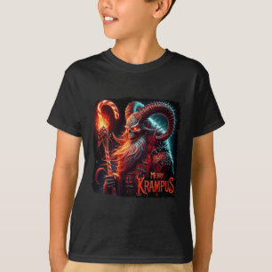 Kerstmis Xmas Horror Krampus Donker Vrolijk Krampu T-shirt