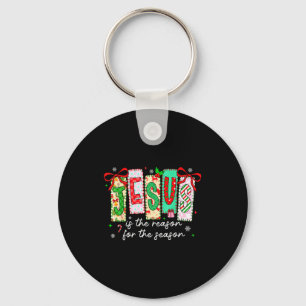 Kerstmis Xmas Jezus Is De Reden Voor Het Seizoen  Sleutelhanger