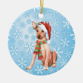 Kerstmis Xoloitzcuintli Keramisch Ornament (Voorkant)