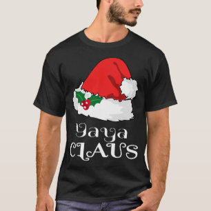 Kerstmis Yaya Claus Matching Pyjama Santa Hat X-m T-shirt