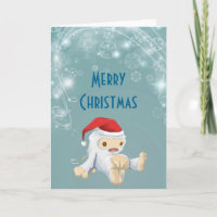 Kerstmis Yeti-pop met een kerstmuts