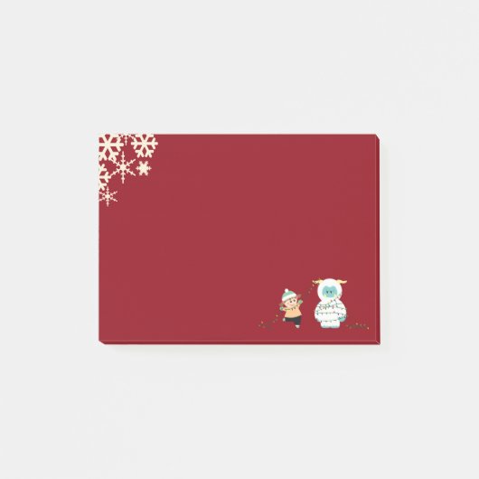 Kerstmis Yeti Post-it® Notes (Voorkant)