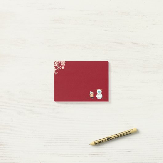Kerstmis Yeti Post-it® Notes (Op bureau)