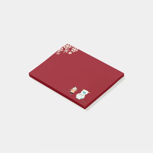 Kerstmis Yeti Post-it® Notes (Schuin)