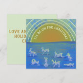 Kerstmis Yoga Reindeer Feestdagenkaart (Voorkant / Achterkant)