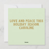 Kerstmis Yoga Reindeer Feestdagenkaart (Achterkant)