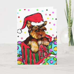 KERSTMIS YORKIE FEESTDAGEN KAART