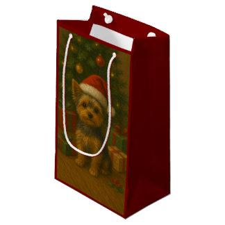 Kerstmis Yorkie Klein Cadeauzakje