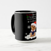 Kerstmis Yorkshire Terrier Funny Yorkie Puppy Mok (Voorkant links)