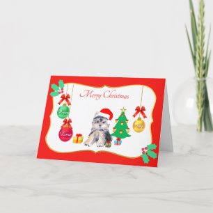 Kerstmis Yorkshire Terrier Hond Kaart