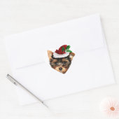 Kerstmis Yorkshire Terrier puppy hond Hart Sticker (Envelop)