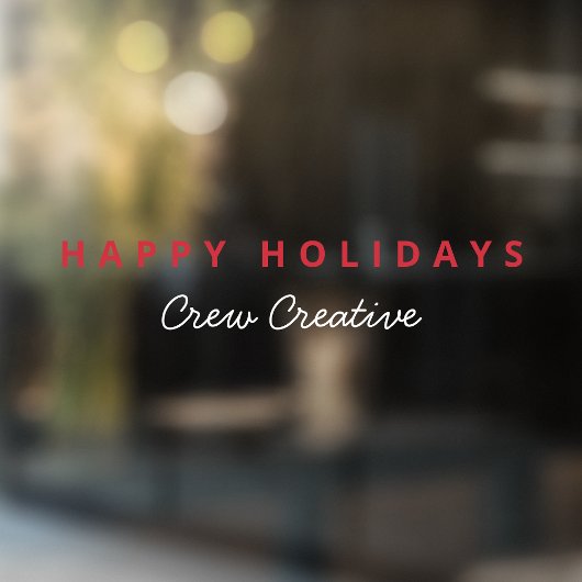 Kerstmis zakelijk | Fijne feestdagen bedrijf Raamsticker