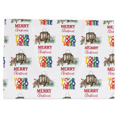 Kerstmis Zakelijk Logo Rustiek  Groot Cadeauzakje (Achterkant)