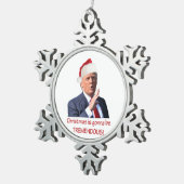 Kerstmis zal geweldig zijn. tin sneeuwvlok ornament (Rechts)