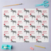 Kerstmis Zebra Funny Animal met Santa Hat Tissuepapier (Craft)