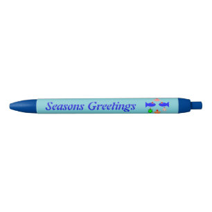 Kerstmis Zee Aangepast Blauwe Inkt Pen