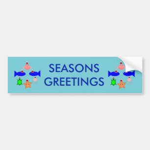 Kerstmis Zee Aangepast Bumpersticker
