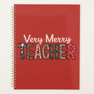 Kerstmis Zeer Vrolijke Leraar Luipaard Boom Planner