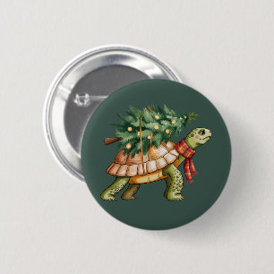 Kerstmis Zeeschildpad Liefhebber Geschenk Xmas Boo Ronde Button 5,7 Cm