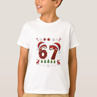 Kerstmis Zes Zeven 67 Kerstman Xmas Gen Alpha T-shirt