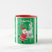 Kerstmis, zingende en dansende kerstman mok (Midden)