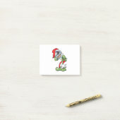 Kerstmis Zombie Elf Met Kwaad Glimlach Post-it® Notes (Op bureau)