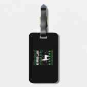 Kerstmis zonder Prob-Llama-kerstgezin Bagagelabel (Achterkant verticaal)