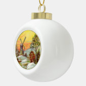 Kerstmis: zonsondergang keramische bal ornament (Rechts)