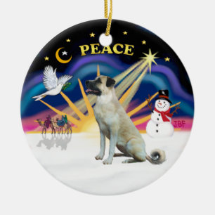 Kerstmis zonsopgang - Anatolische herder - zwarte  Keramisch Ornament