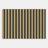 Kerstmis Zwart & Goud 3 Inpakpapier Vel (Voorkant 3)