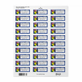 Kerstmis zwart met kop Caique Etiket (Full Sheet)