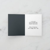 Kerstmis zwart paard krans kaart (Binnen)