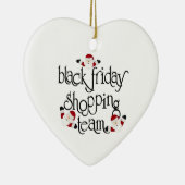 Kerstmis, zwart-vrijdagwinkelteam keramisch ornament (Rechts)