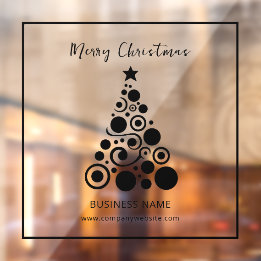Kerstmis Zwarte Kerstboom Raamdecoratie Raamsticker