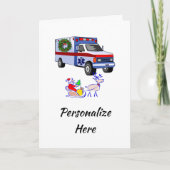 Kerstmisambulance EMS Santa Kaart (Voorkant)