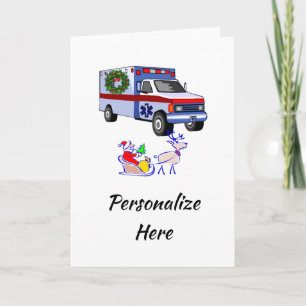 Kerstmisambulance EMS Santa Kaart