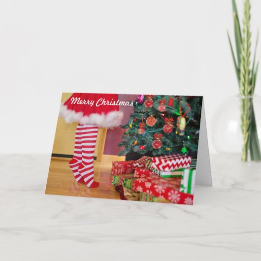 KERSTMISAVOND PRETTIG KERSTFEES KAART (Voorkant)