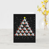 Kerstmisbadmintonspeler Shuttle Badminton Kerstmis Kaart (Gele Bloem)