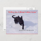 Kerstmisbriefkaart van de Duitse herder Feestdagenkaart (Voorkant / Achterkant)