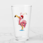 Kerstmisdecoratie Flamingo Drink glas (Achterkant)