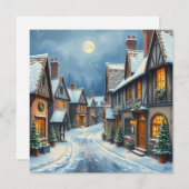 Kerstmisdorp Feestdagenkaart (Voorkant / Achterkant)