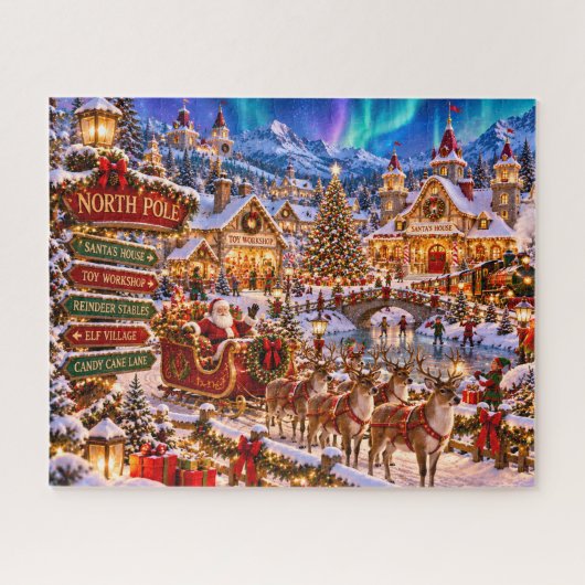 Kerstmisdorp Noordpool Legpuzzel (Horizontaal)