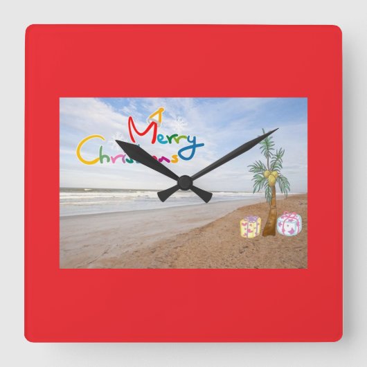 KERSTMISE STRAND KLOK (Voorkant)