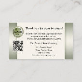 Kerstmisfoto Dank u voor uw zaken Visitekaartje (Achterkant)